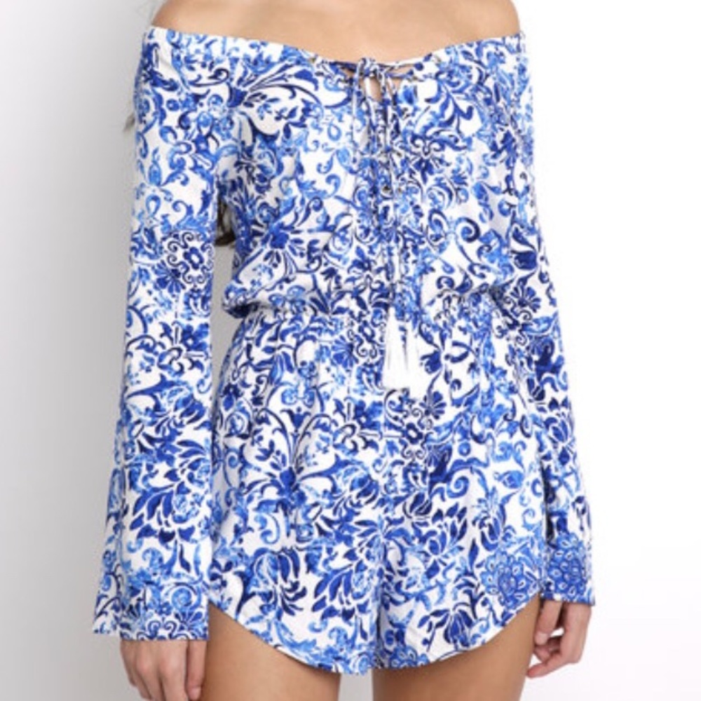 WORN ONCE- Olivaceous Romper